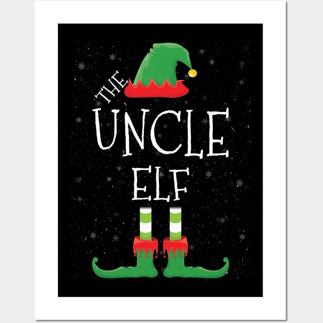 UNCLE Elf Family Matching Christmas Group Funny Gift Wall Art by tabaojohnny